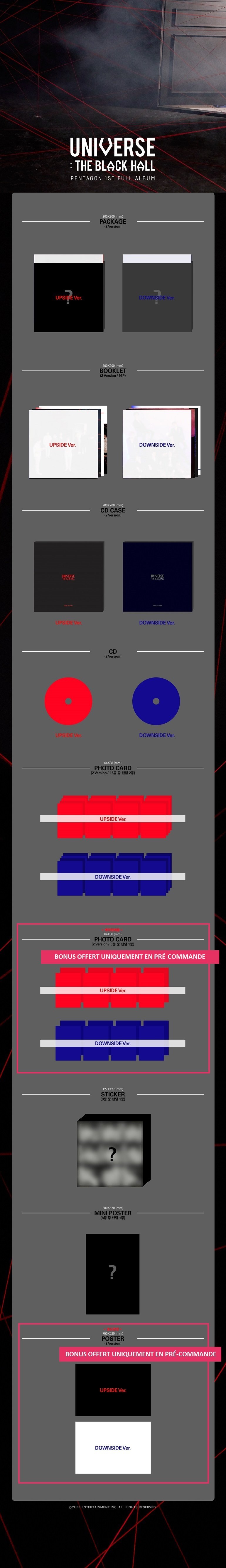 PENTAGON - Vol. 1 UNIVERSE : The Black Hall (édition coréenne